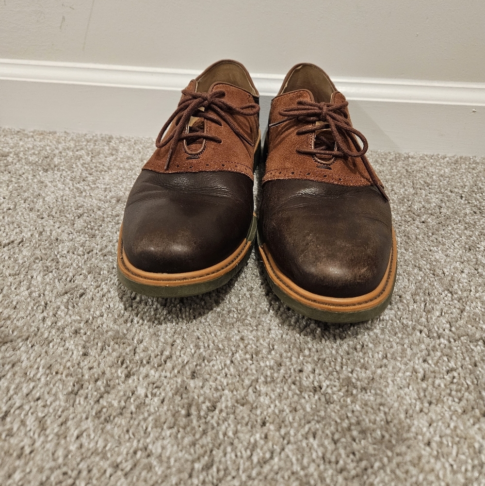 Cole Haan Men's Brown Leather And Suede Oxford Shoes, Size 8.5